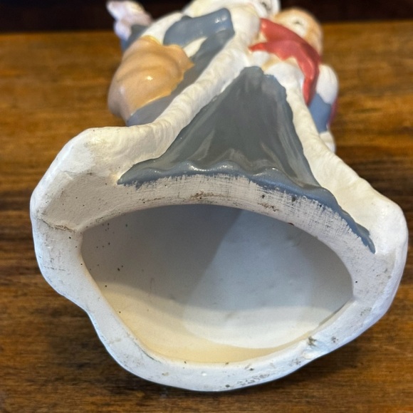 Vintage 1950's Santa Claus  Holding Child Ceramic Figurine Christmas Decoration - Picture 9 of 9